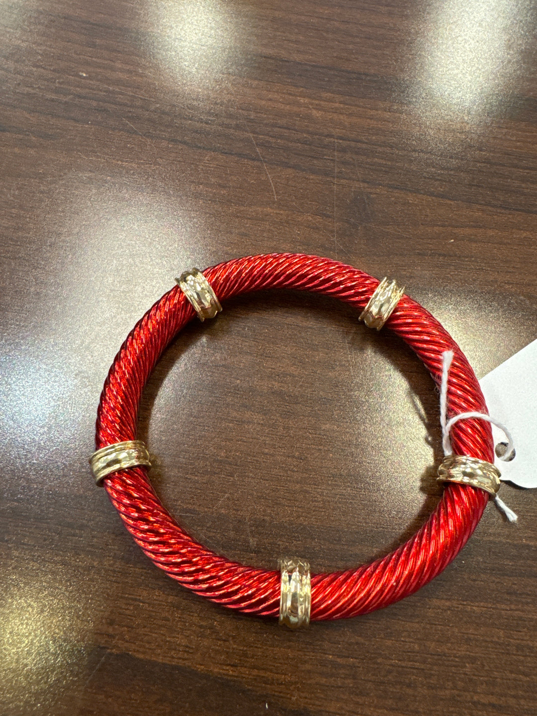 Red Twisted Elastic Bracelet