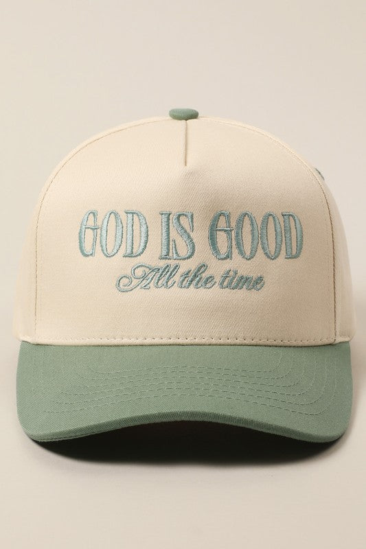 God Is Good Sage Trucker Hat