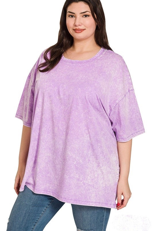 Washed Lilac Boyfriend Tee