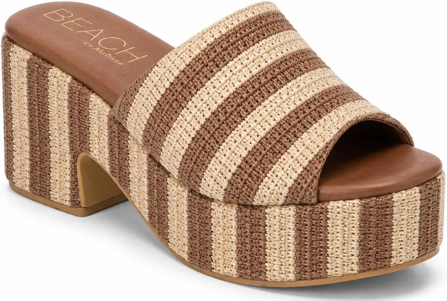 matisse terry brown stripe platform sandals