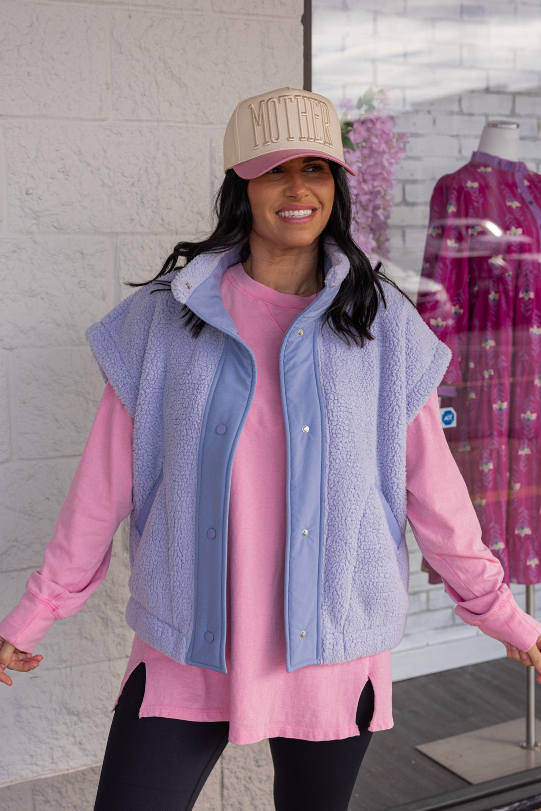 sherpa vest casual outfits