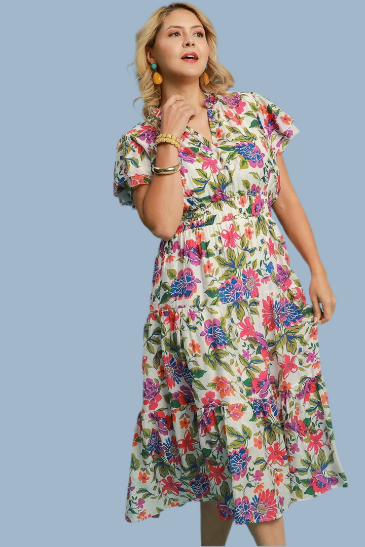 Umgee floral plus size dresses