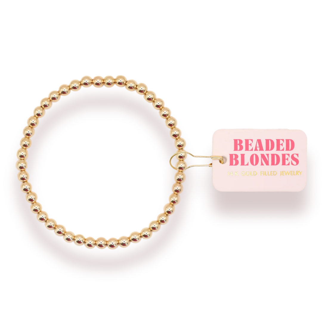 Beaded Blondes 4mm beaded bracelets