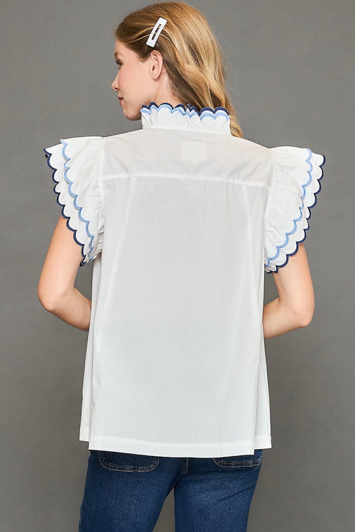 Summer Waves Off White Top