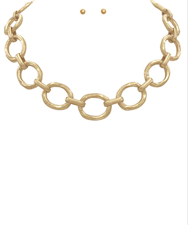 chunky chain layering necklace