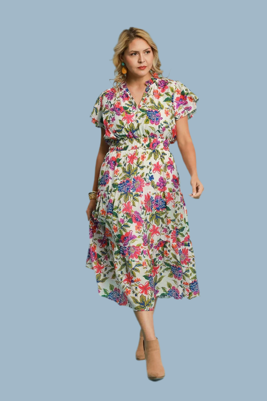 Umgee floral plus size dresses