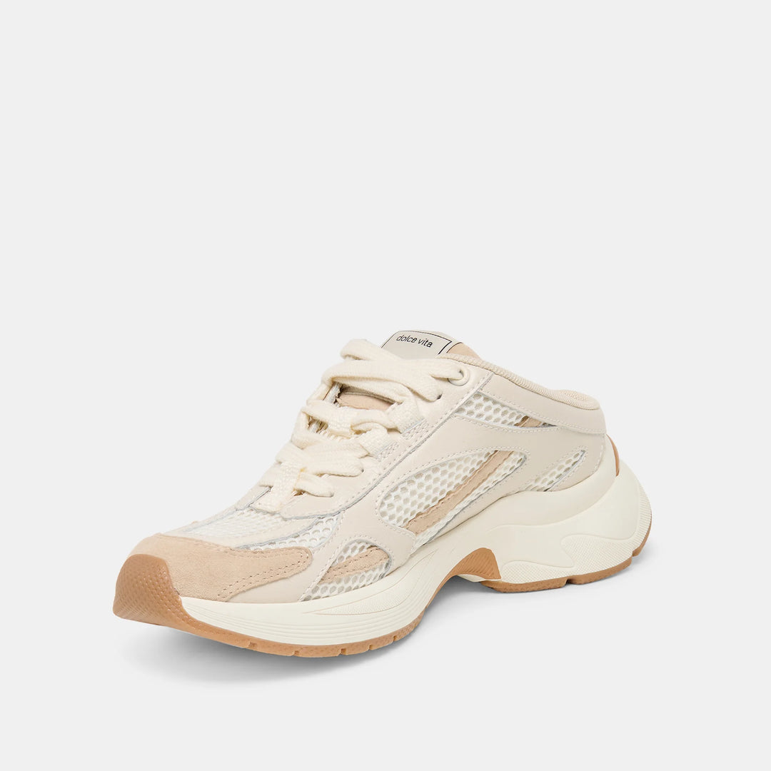 sneakers Dolce vita ivory and beige slip on mule sneakers