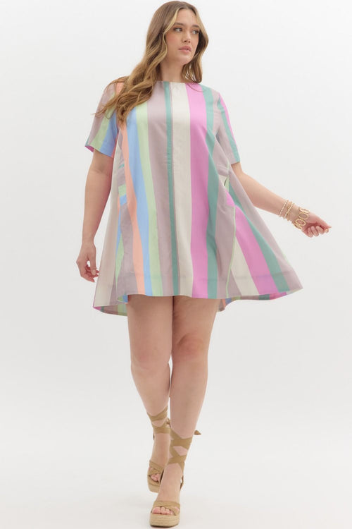 entro stripe easter dress plus sizes