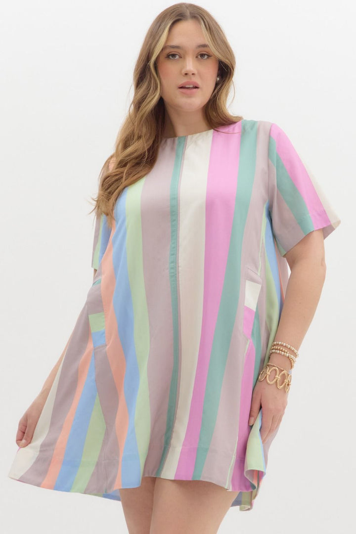 entro stripe easter dress plus sizes