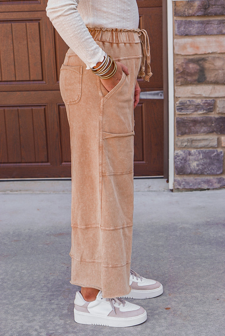 Easel caramel soft knit pants