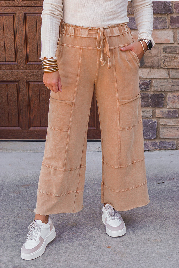 Easel caramel soft knit pants