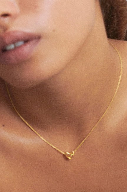 gold mini heart necklace