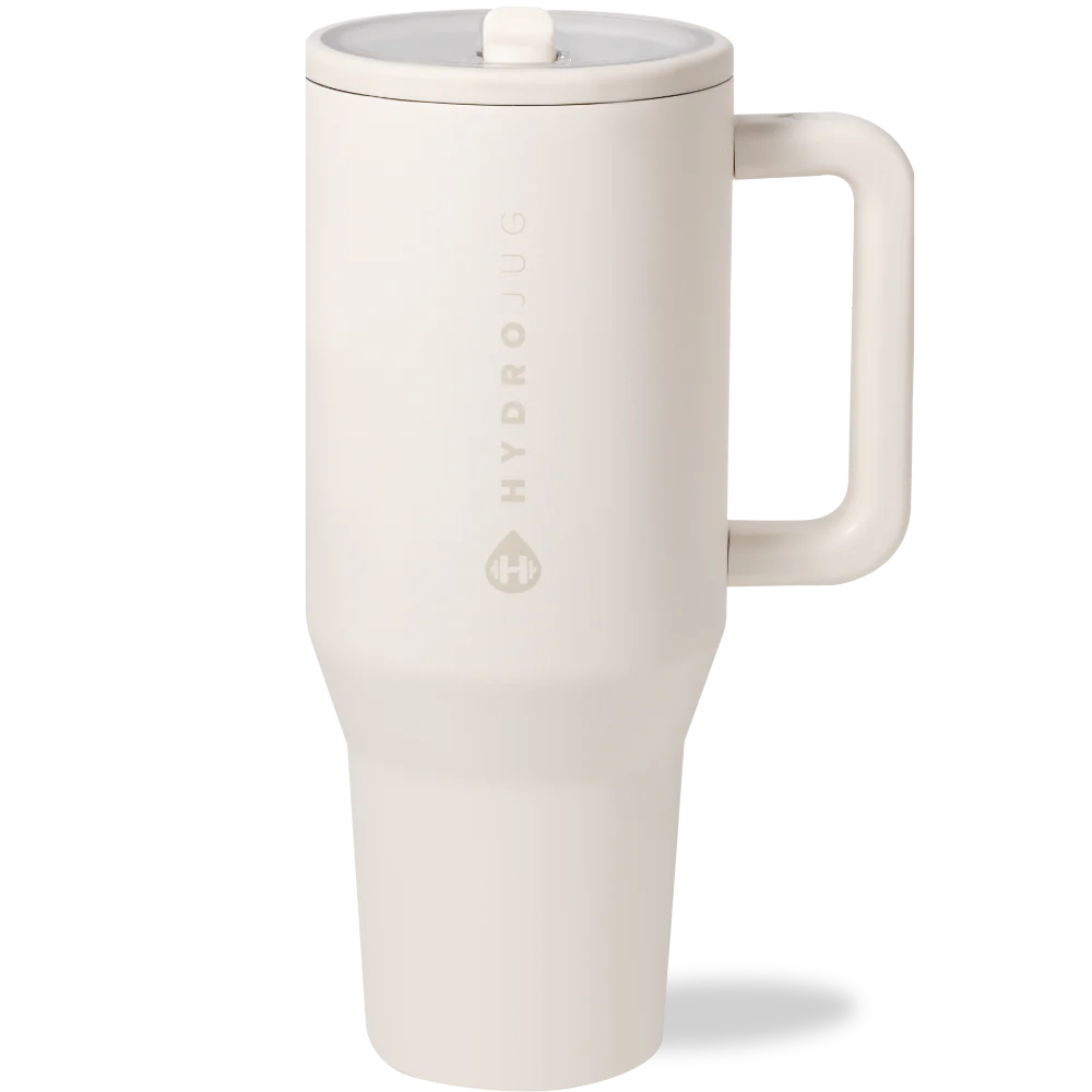 HydroJug cream 40 oz travel tumbler