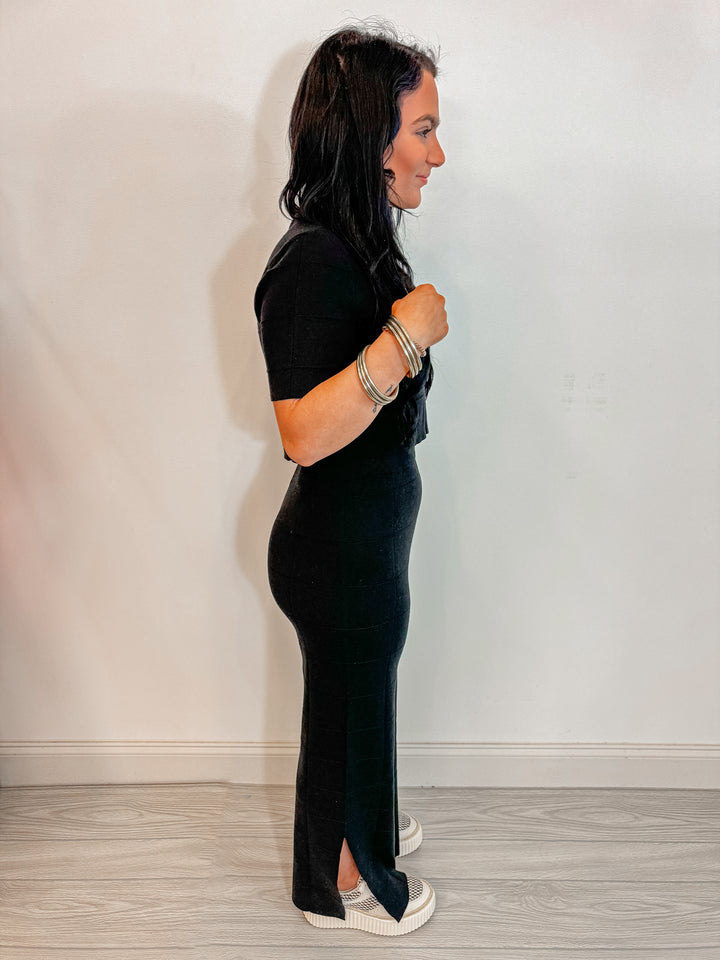 Trendy Perfection Black Knit Pants
