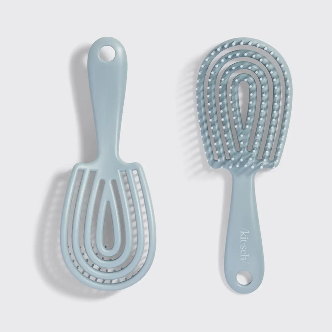 Haze blue Kitsch mini hair detangling flexi brush