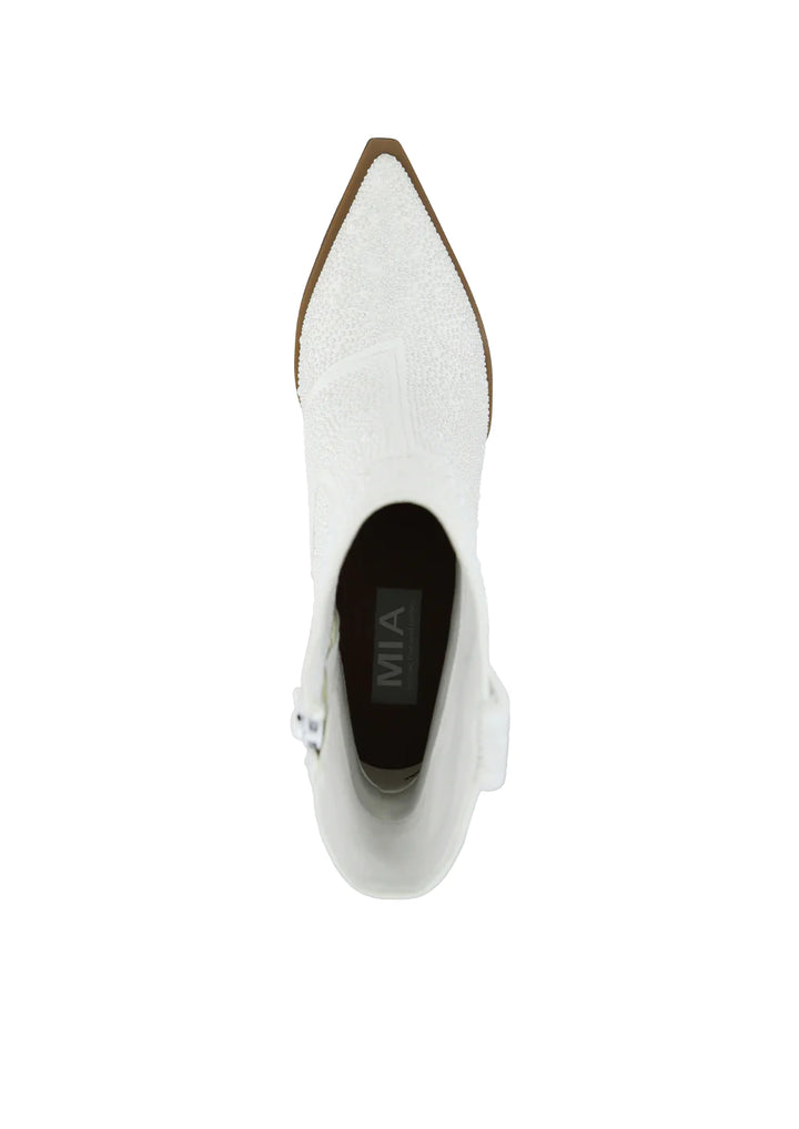 mia dawson white pearl ankle boots
