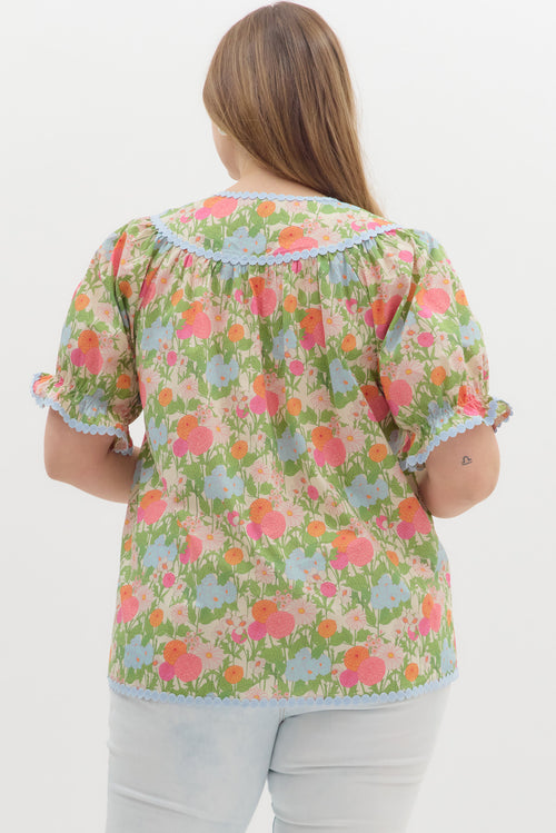 Women's Entro floral print plus size top