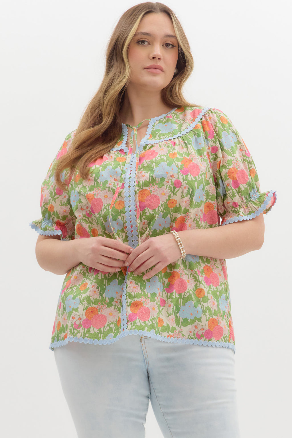 Women's Entro floral print plus size top