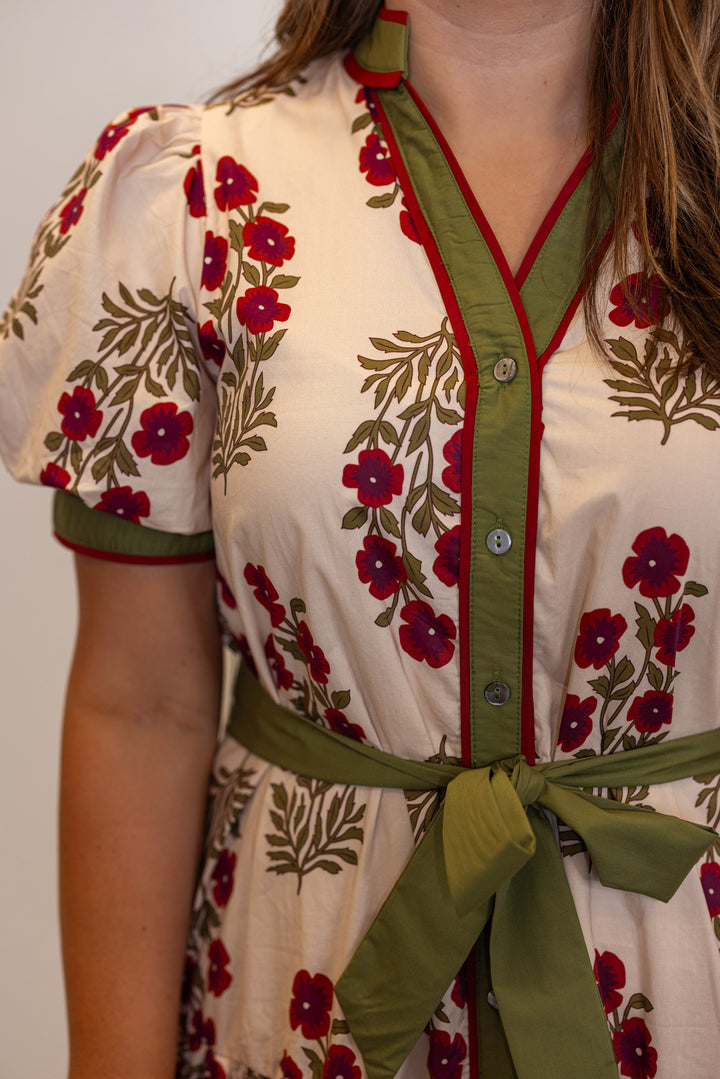 True Radiance Ecru Floral Dress