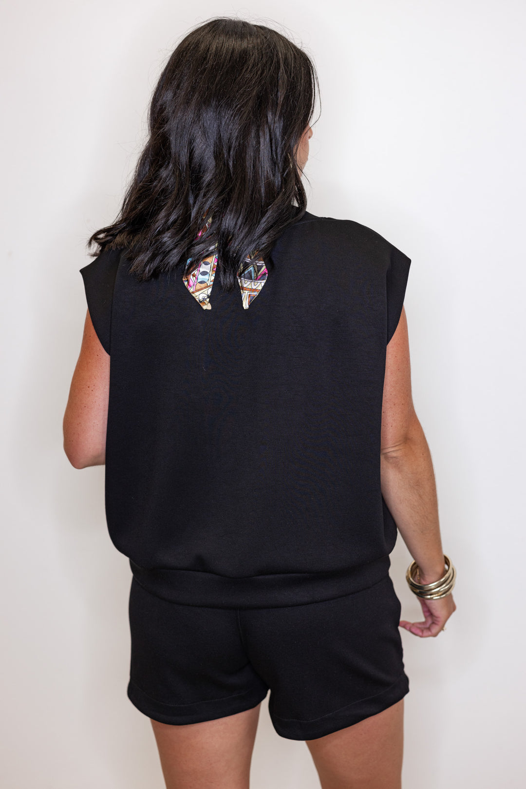 women's scuba easy to wear black top