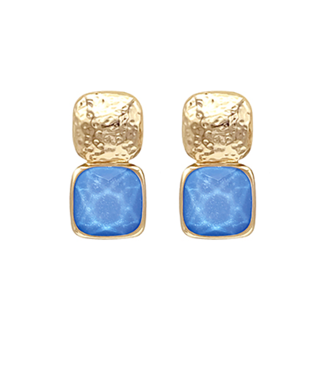 blue earrings gold