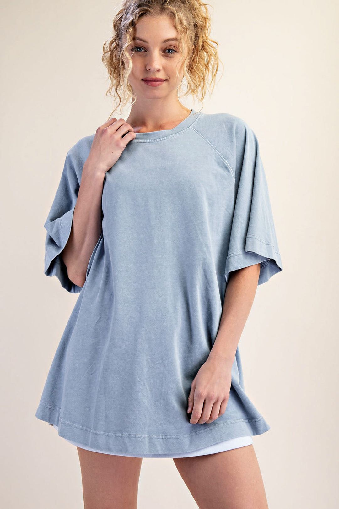 blue oversized lounge tee