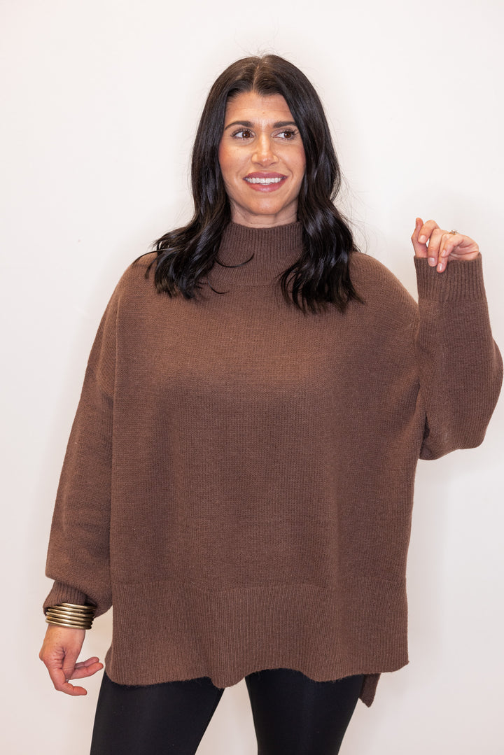 Cozy Favorite Chocolate Oversized Sweater