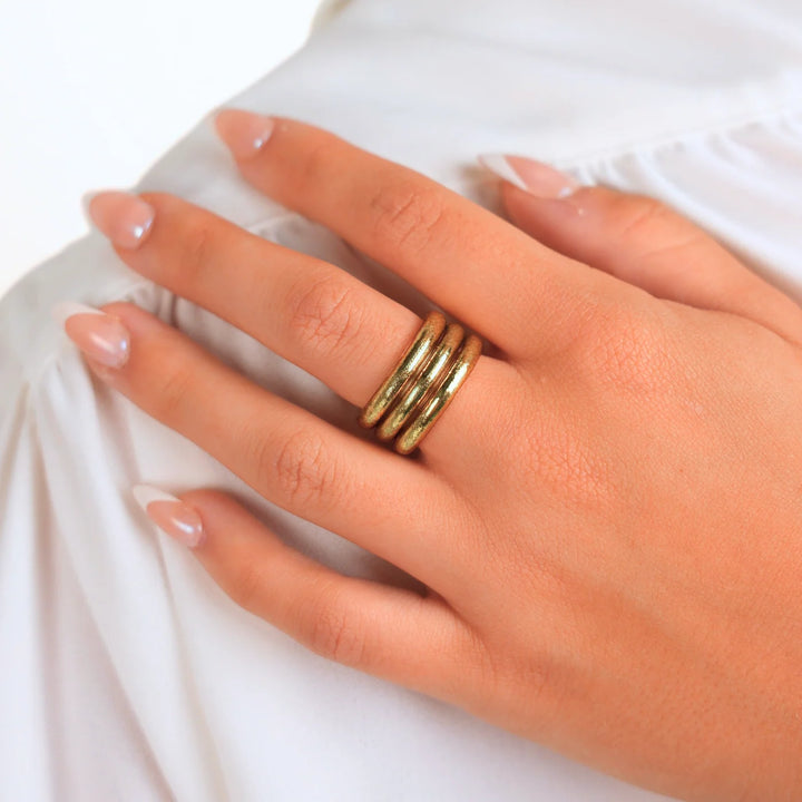 Budhagirl aura set of rings stacking