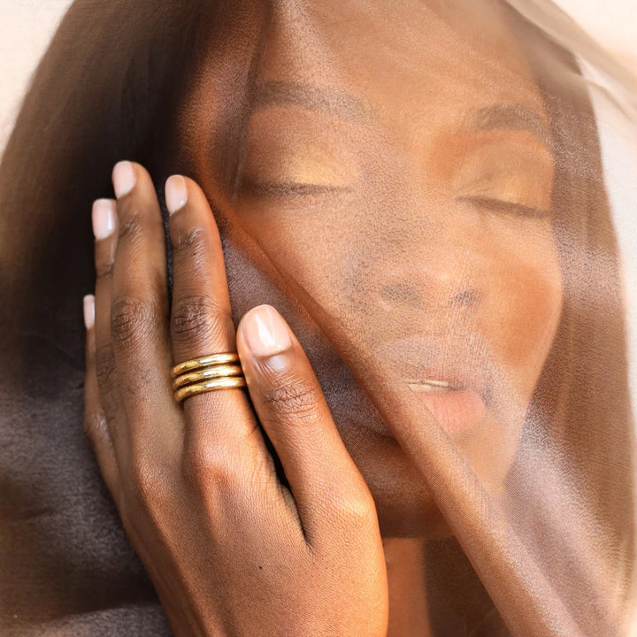 Budhagirl aura set of gold rings