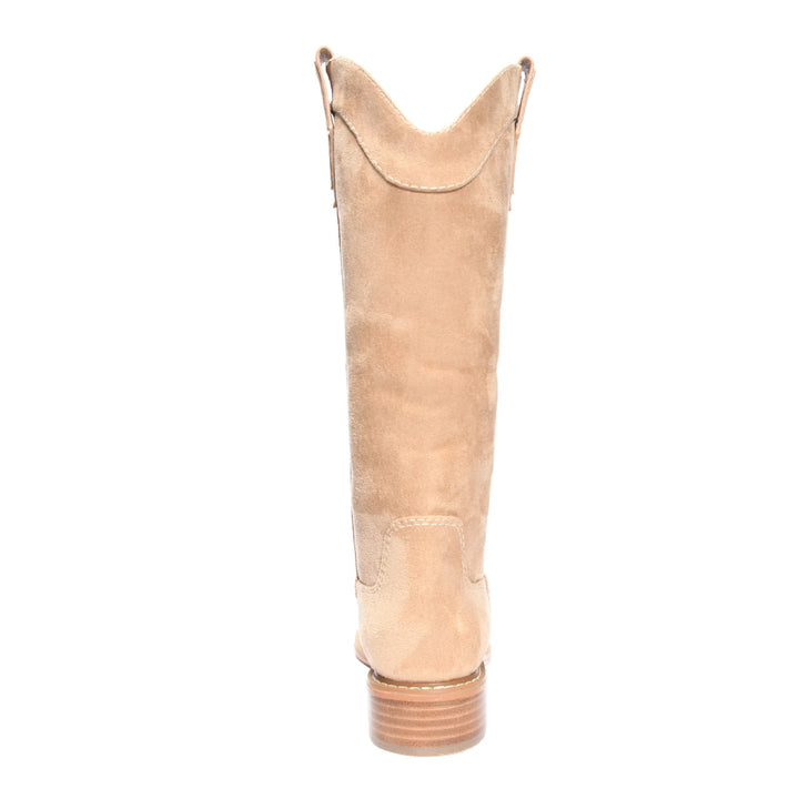 Chinese Laundry merida caramel beige western boot back