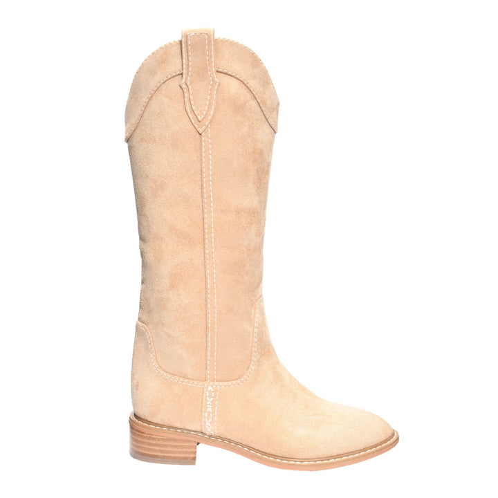 Chinese Laundry merida caramel beige western boot side second