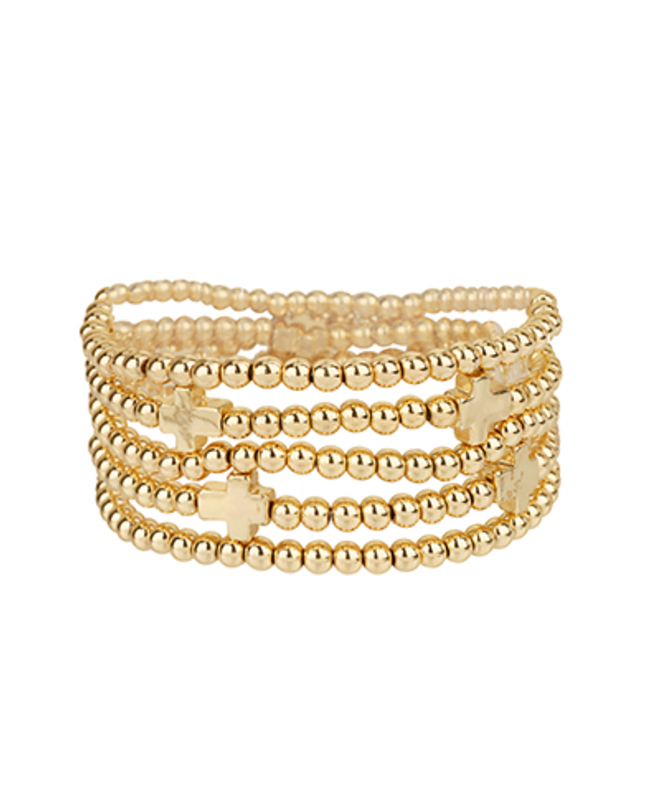 CROSS beaded bracelet set dainty