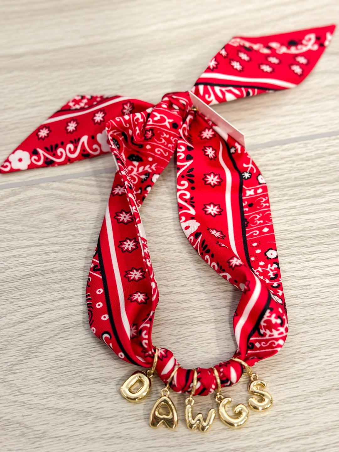 dawgs scarf charm necklace
