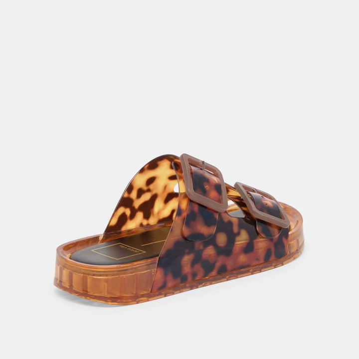 dolce vita julio slide sandals tortoise side view