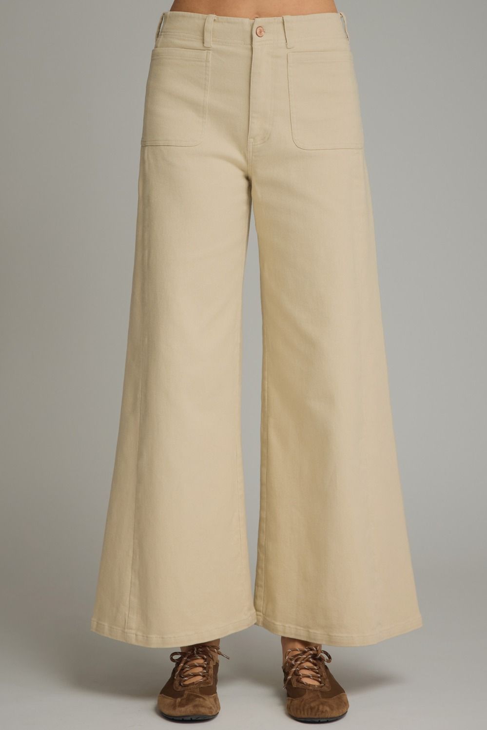 entro ecru twill denim pants