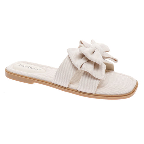 empress nude bow slide sandals