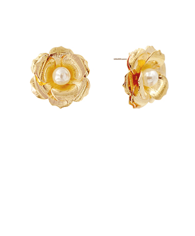 flower pearl earrings