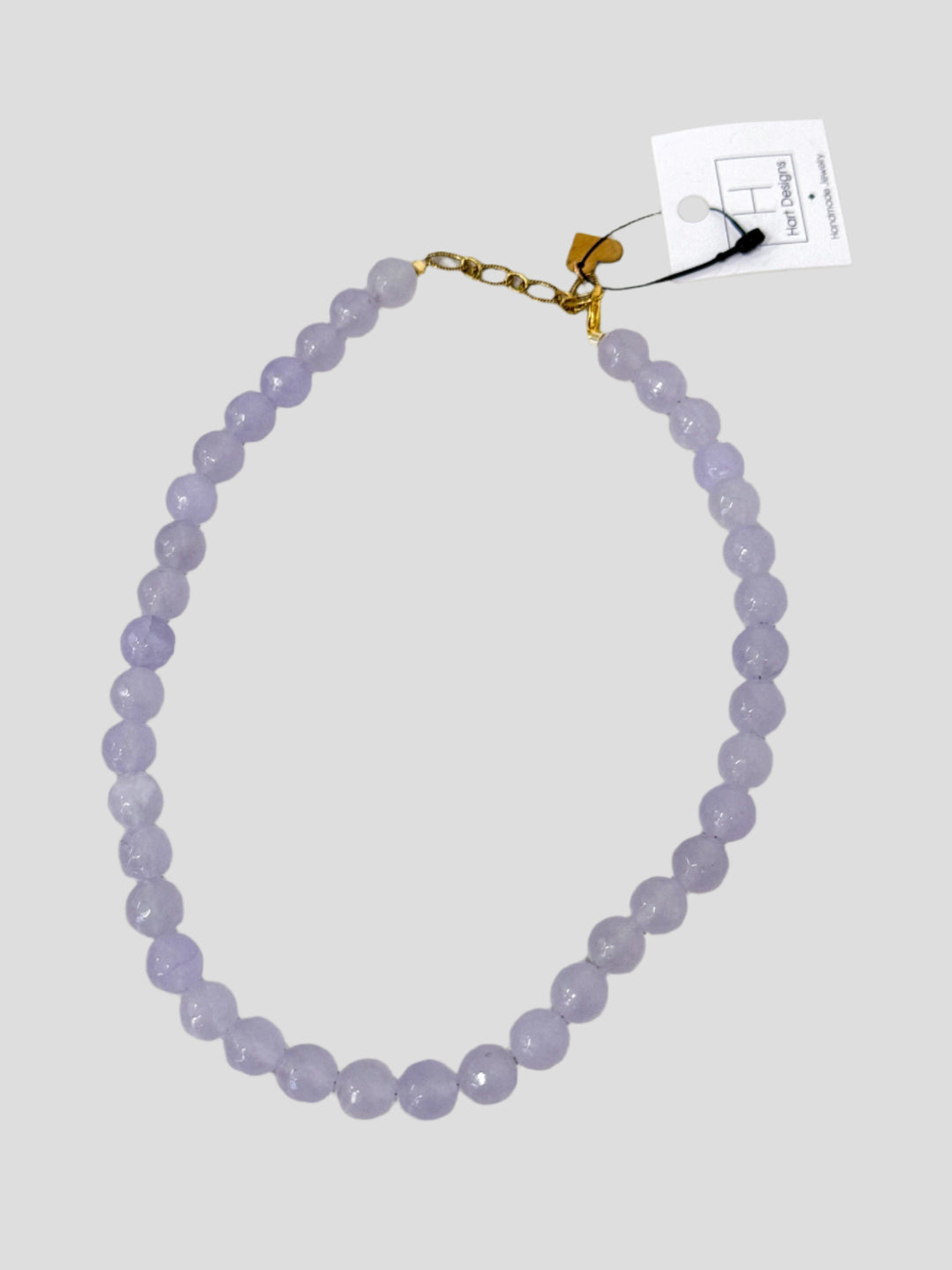 glass beaded lavender necklace