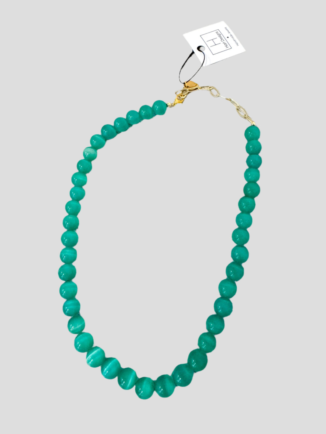 glass beaded seafoam necklace
