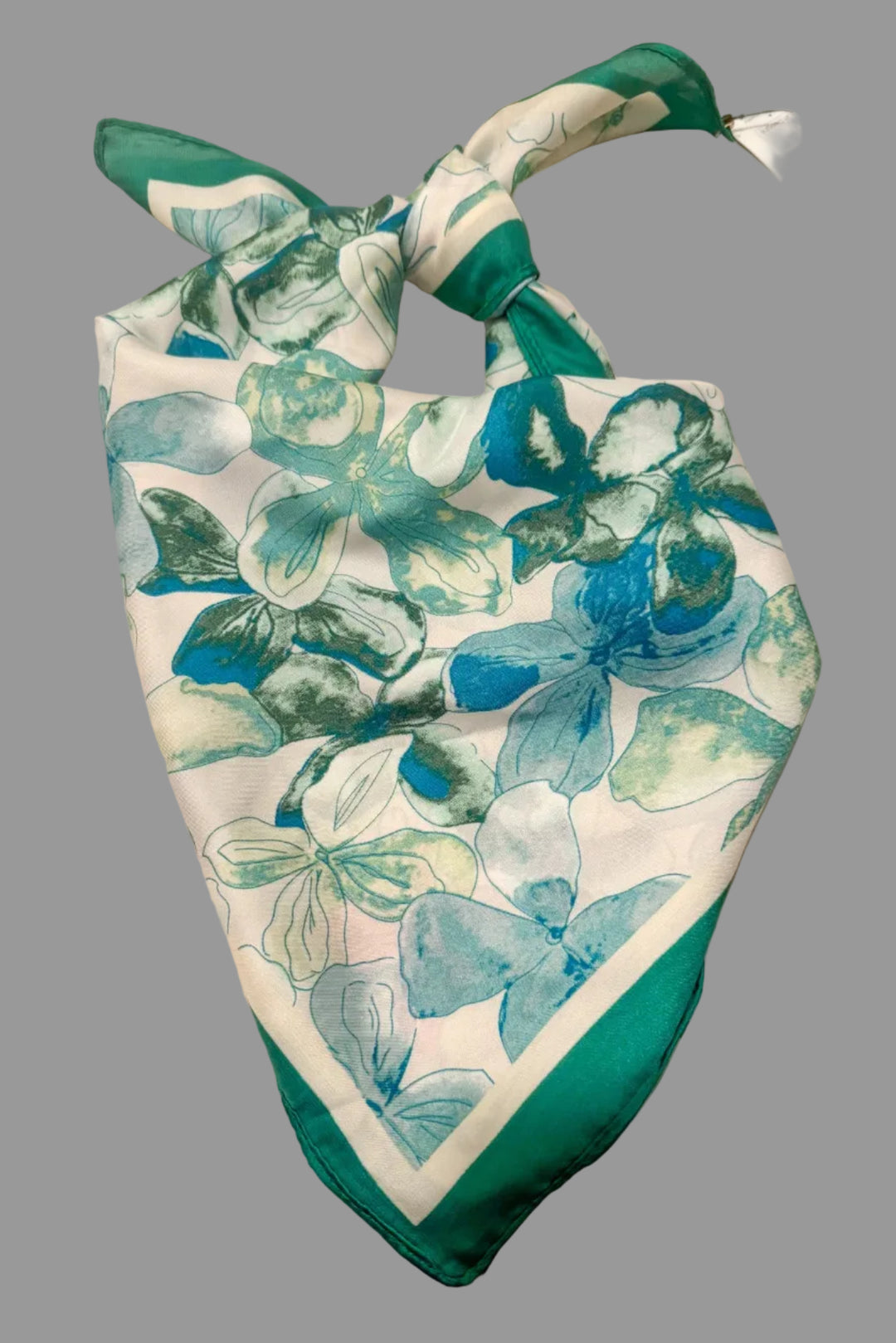 floral green bandana scarf necklace