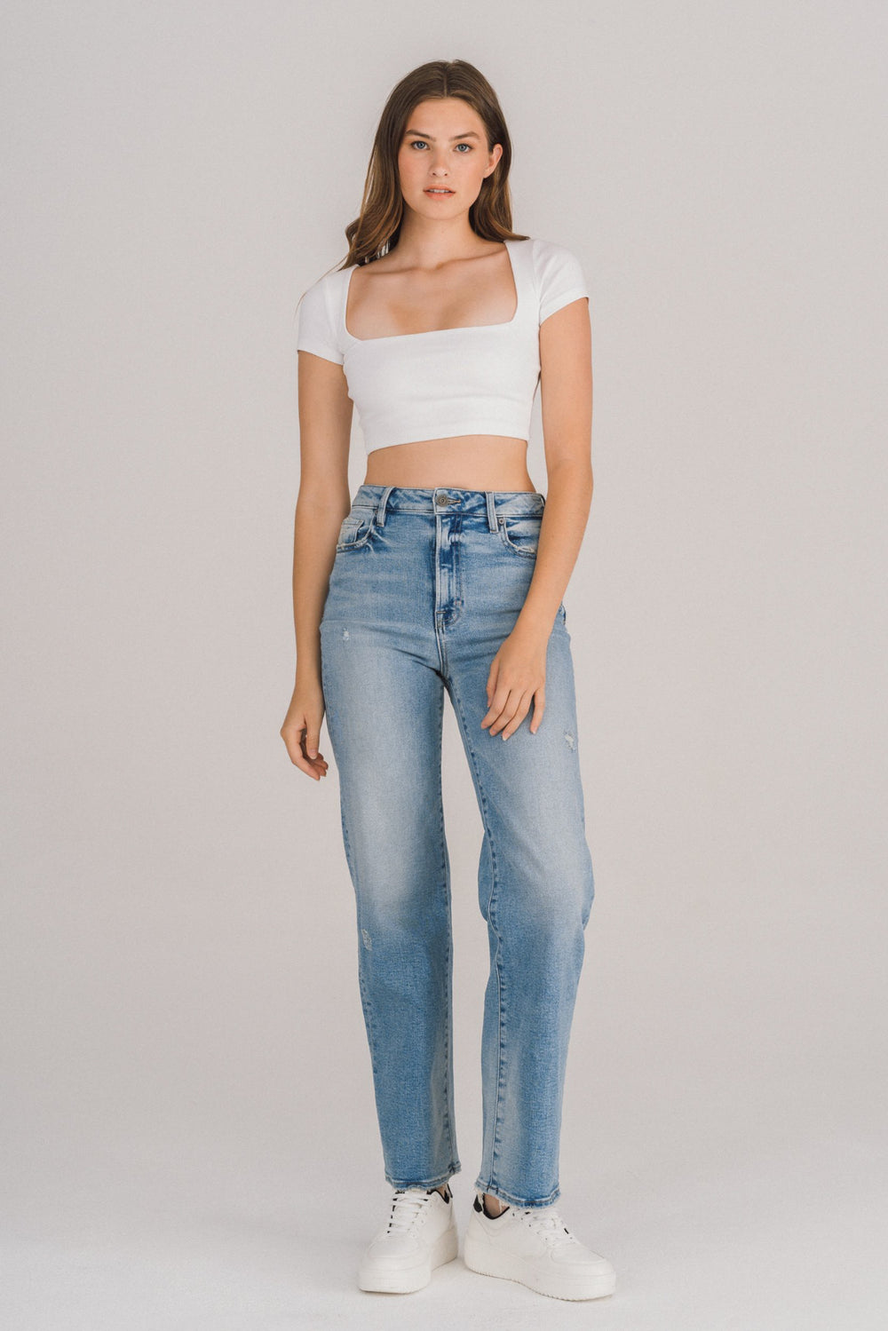 hidden jeans tracey light wash straight leg