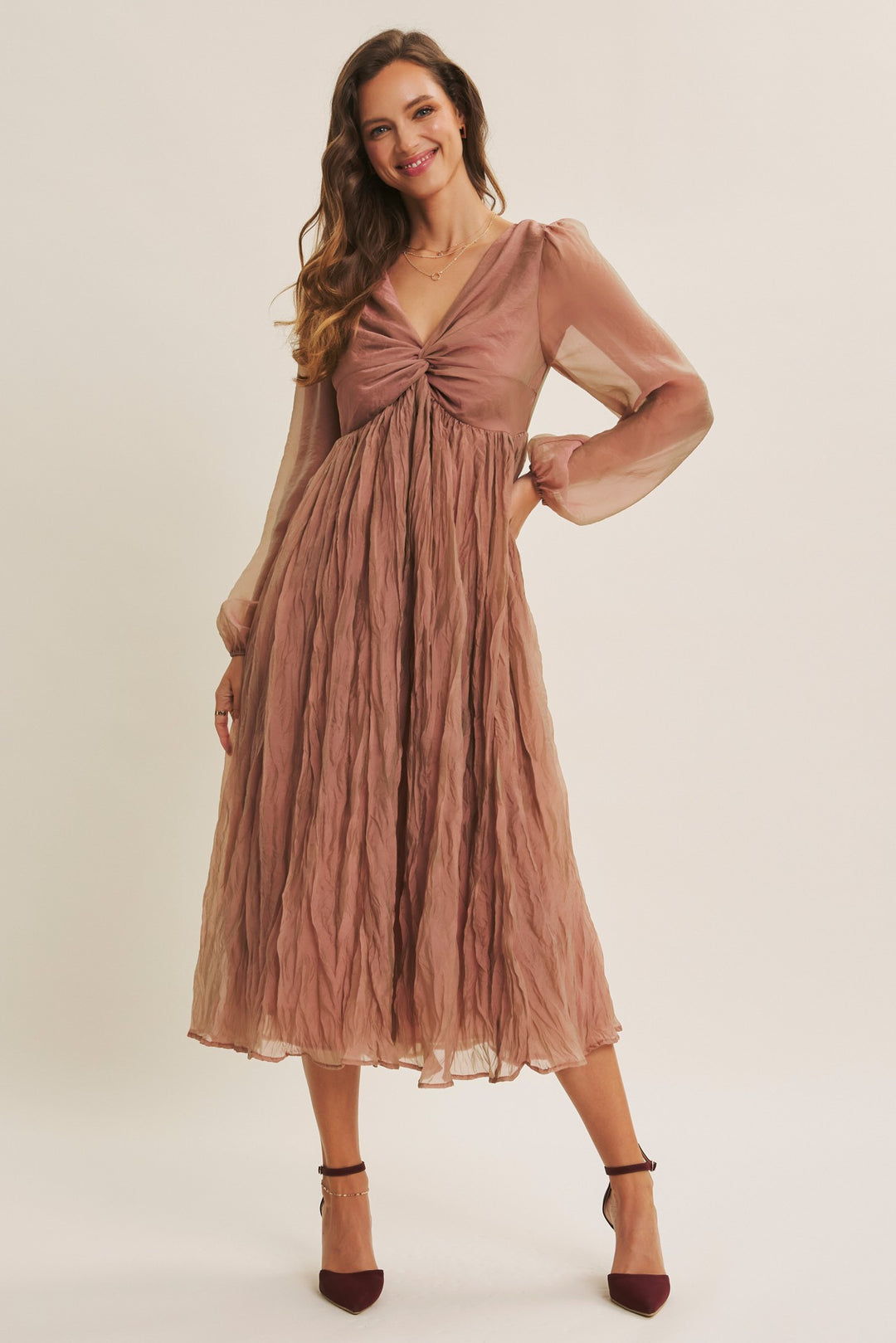 wedding attendee fall dresses mauve width