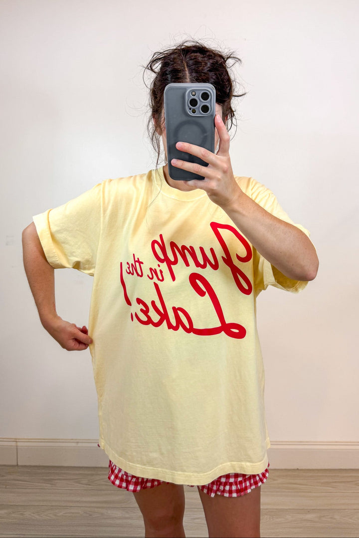 jump in the lake graphic tee oversized fit