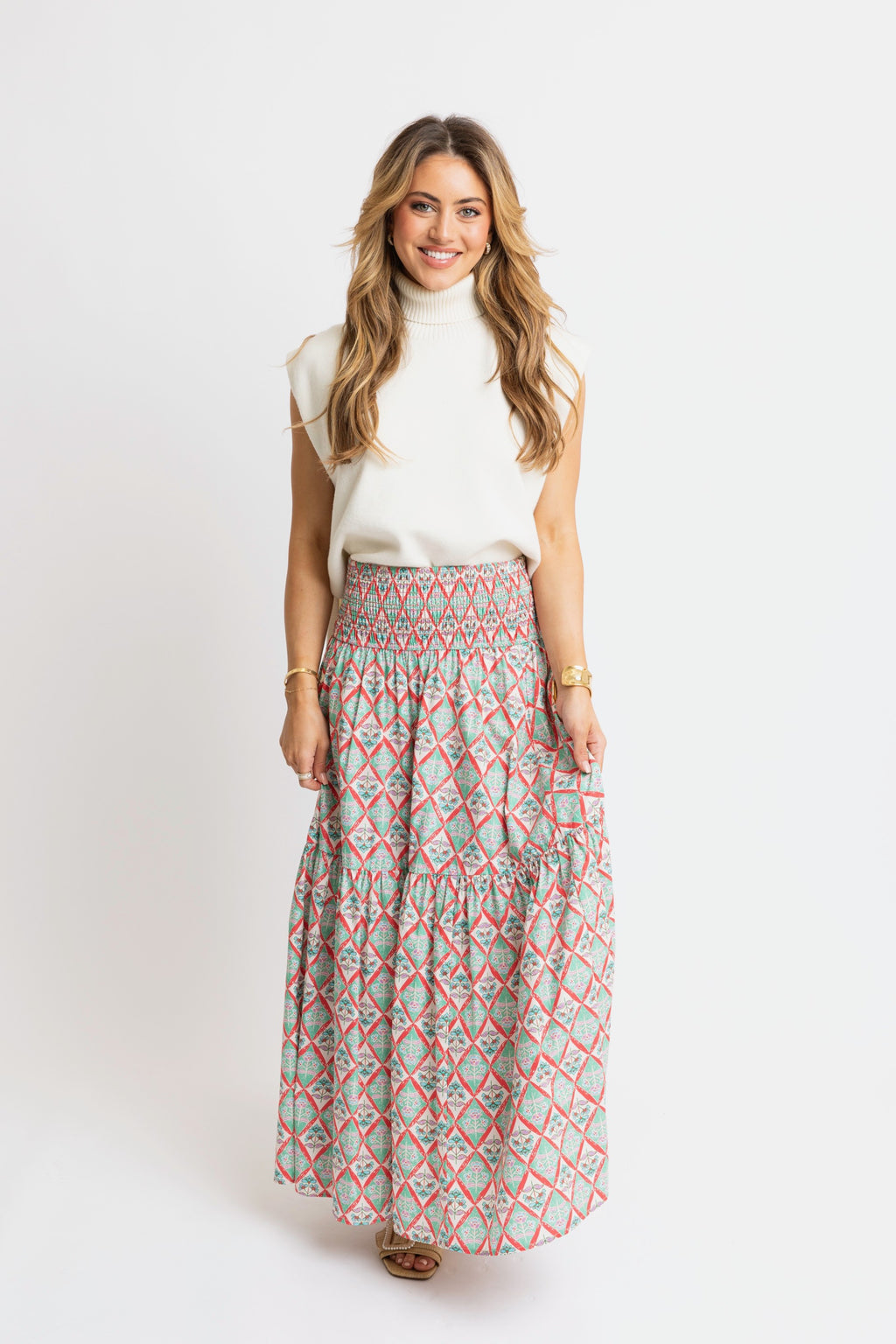 KARLIE PARIS floral maxi skirt