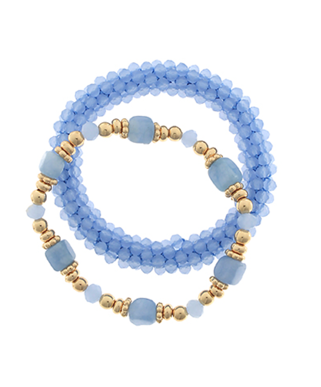 blue beaded bracelets