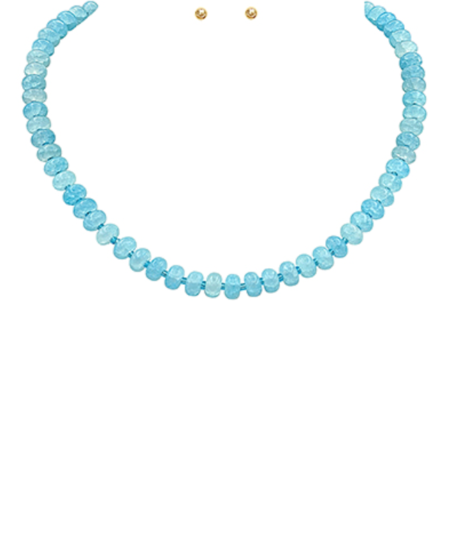 light blue beaded necklace