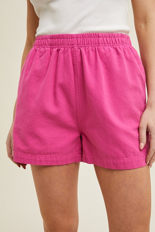 Wishlist Magenta pink elastic waist shorts
