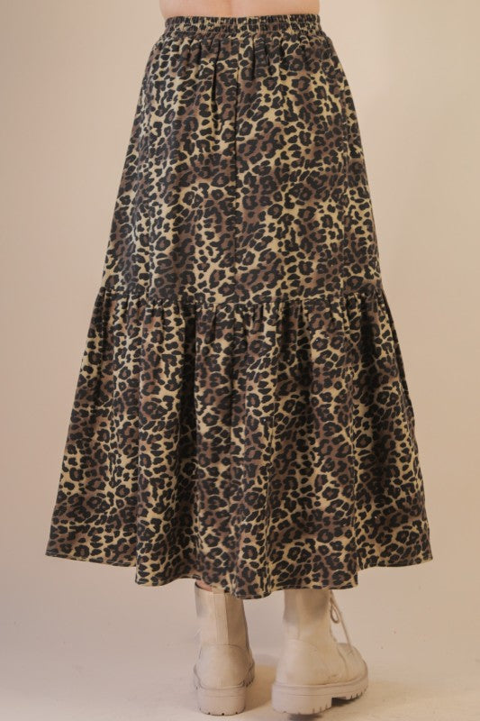 Safari Dreaming Mocha Midi Skirt