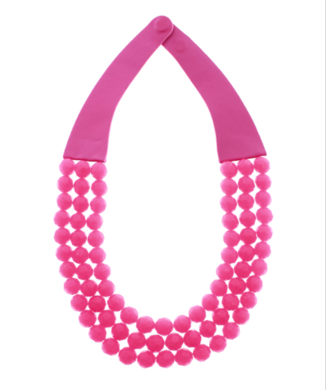 pink beaded necklace