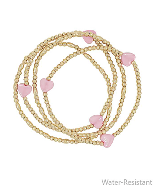 heart dainty beaded braceets
